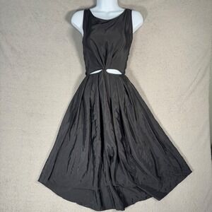 NWT‎ Treasure By Samantha Pleet Black Twist Cutout Midi Dress XS Anthropologie